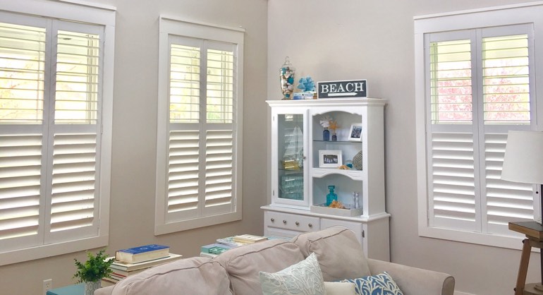 Fort Lauderdale Florida shutters in living room